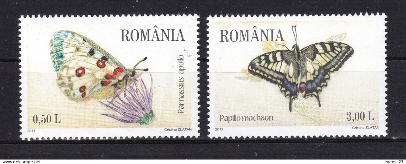 ROMANIA- 2011-BUTTERFLIES--MNH - Vlinders
