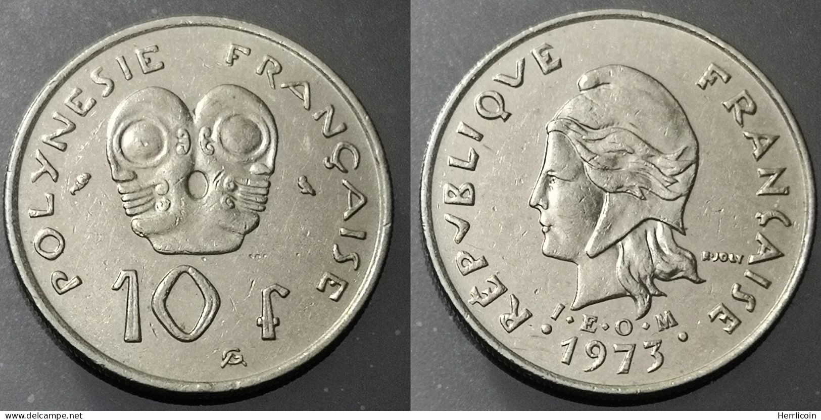 Polynésie Française - 1973 - 10 Francs IEOM - Französisch-Polynesien