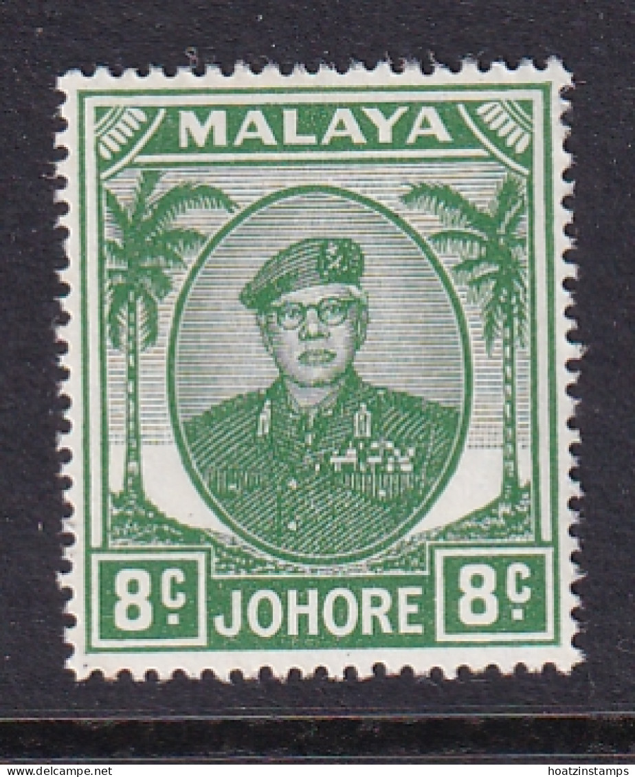 Malaya - Johore: 1949/55   Sultan Ibrahim    SG138a    8c  Green   MH - Johore