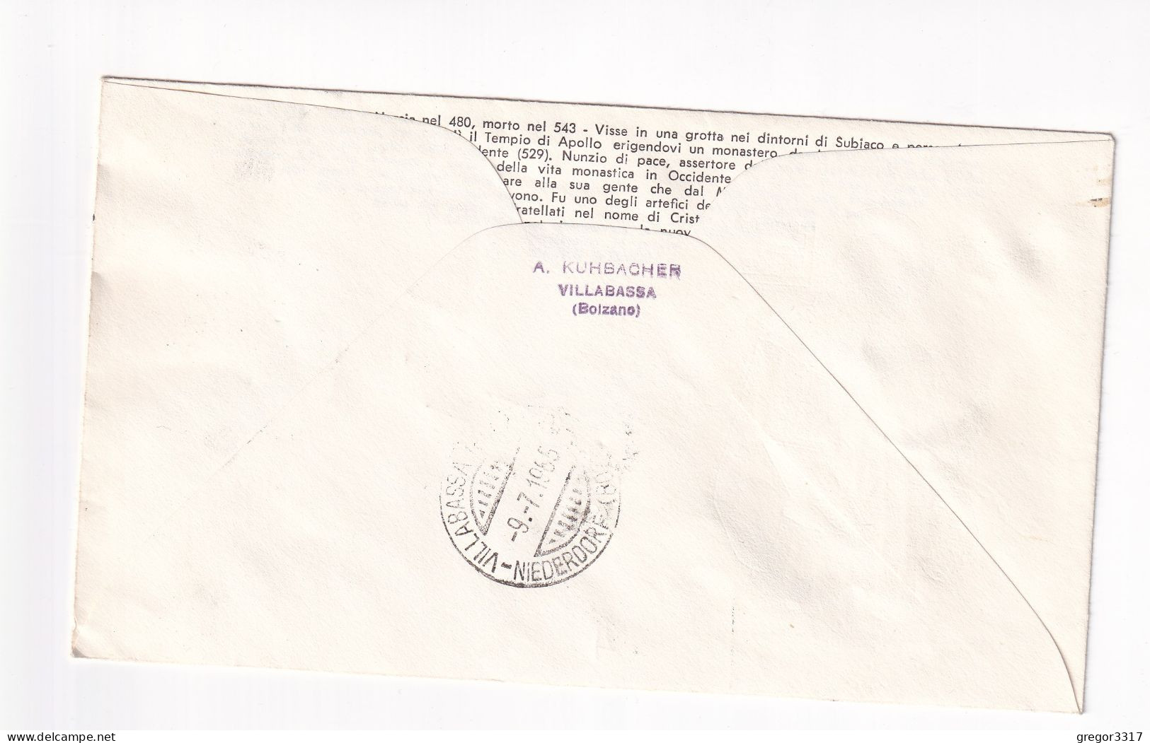 E5996) CITTA Del VATICANO -S. BENEDETTO PATRONO D` EUROPA - FDC - Einschreiben Raccomandata - 1965 - FDC