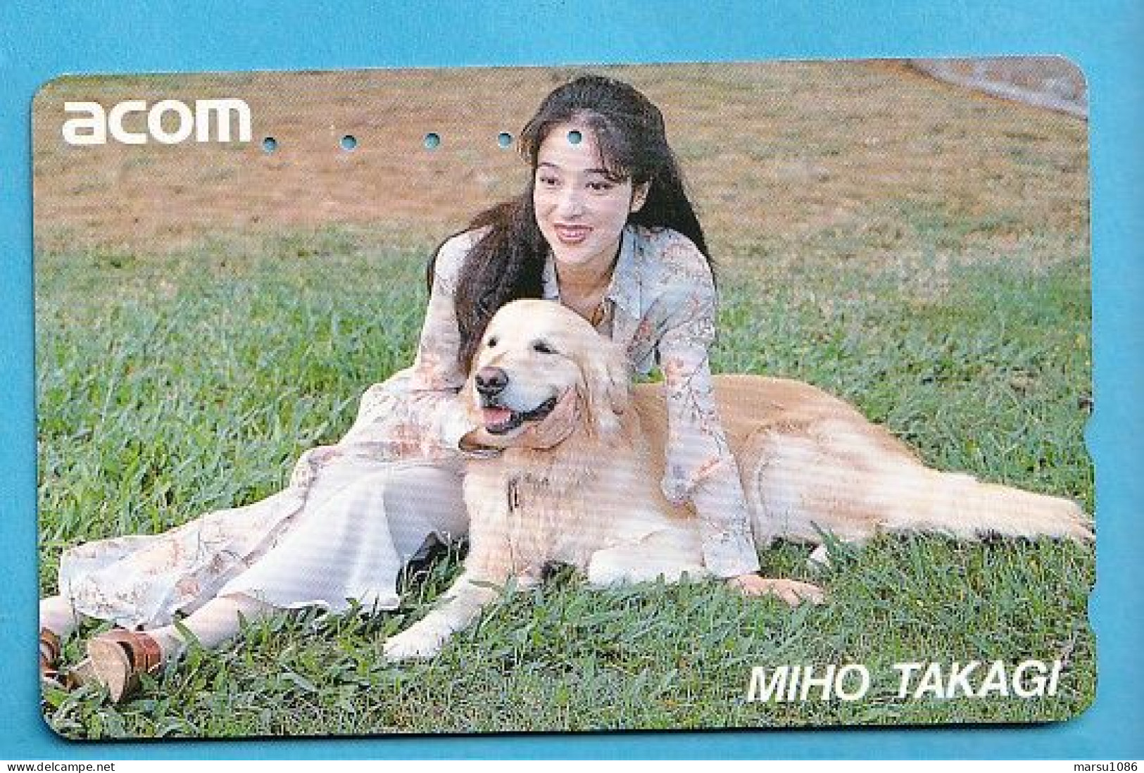 Japan Telefonkarte Japon Télécarte Phonecard -  Girl Frau Women Femme Acom Hund Miho Takagi - Personaggi