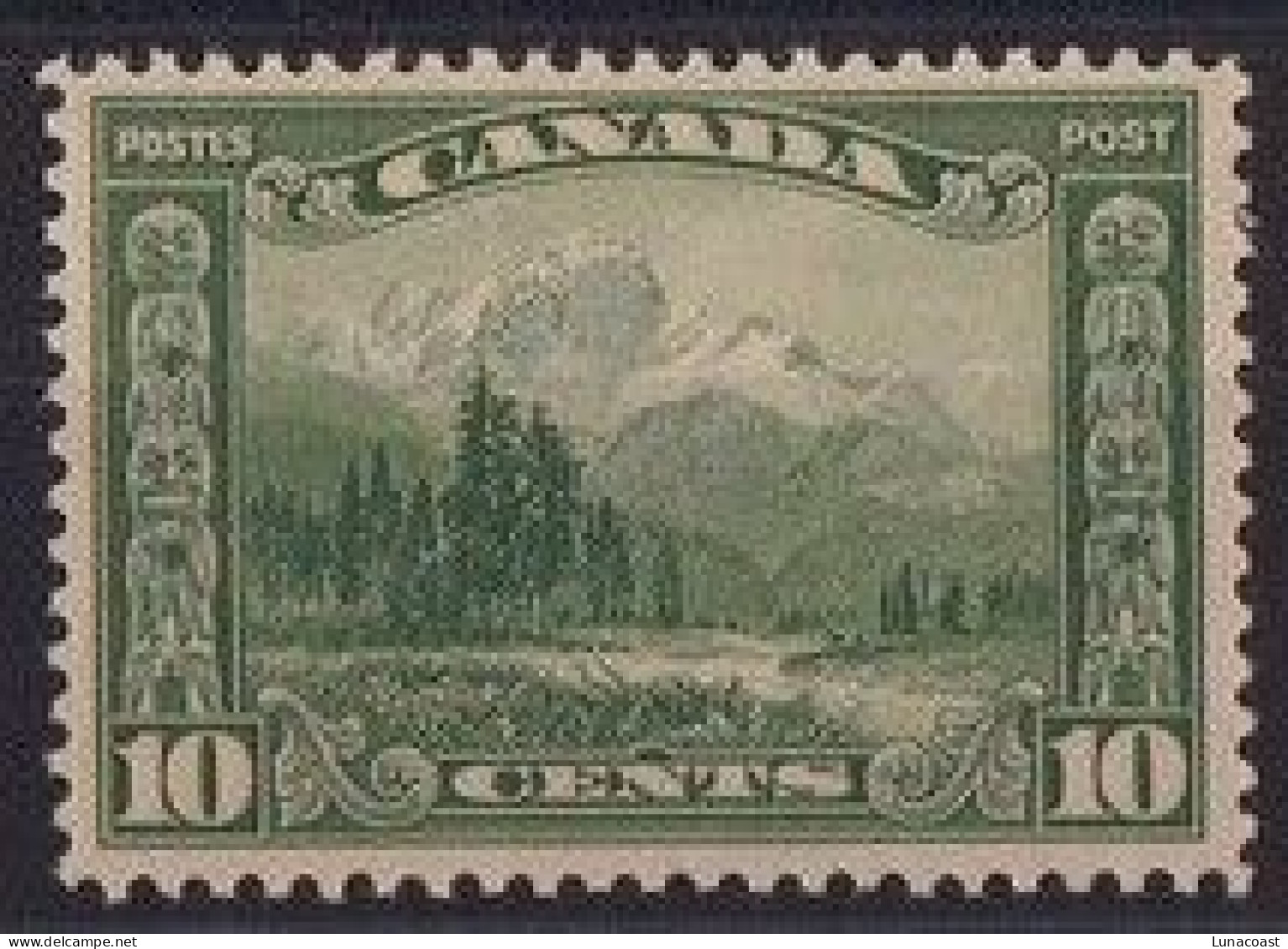 Canada 1928 MH Sc #155*  10c Mount Hurd - Unused Stamps