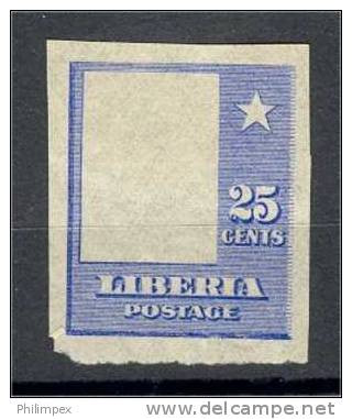 LIBERIA, COLOR PROOF FRAME OF THE 25 CENTS ISSUE 1909 VF! - Liberia