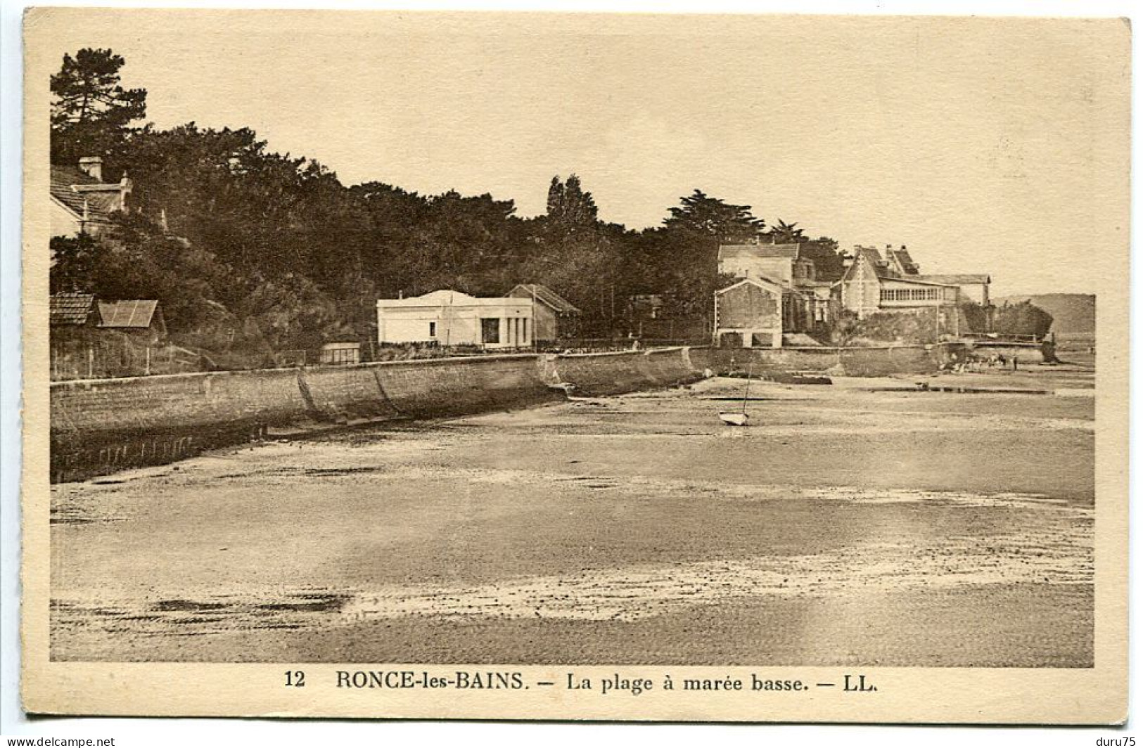 RONCE Les BAINS La Plage à Marée Basse ( Sépia écrite Depuis La Villa Vagabond ) Editeur LL - La Tremblade