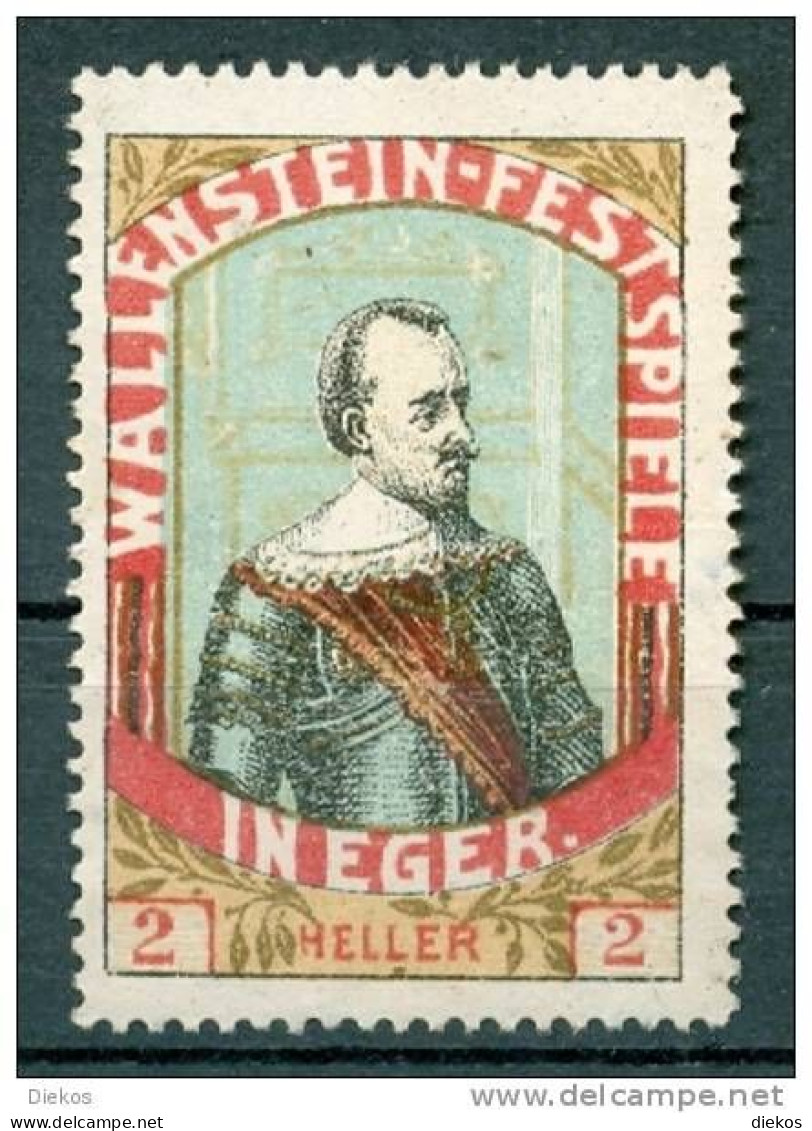 Werbemarke Cinderella Poster Stamp Wallenstein Festspiel Eger 2 Heller #244 - Vignetten (Erinnophilie)