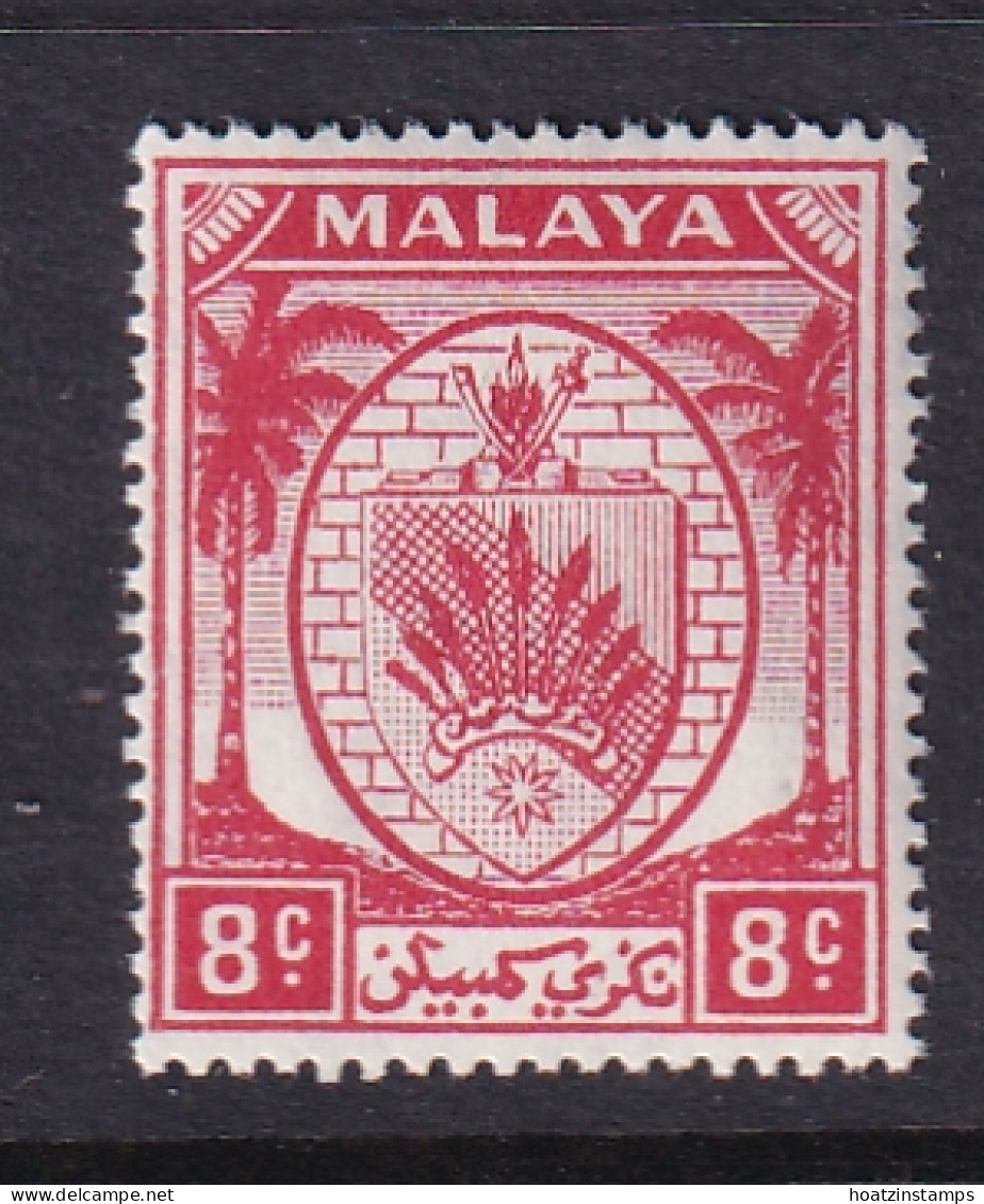 Negri Sembilan: 1949/55   Arms     SG48    8c   Scarlet  MNH - Negri Sembilan