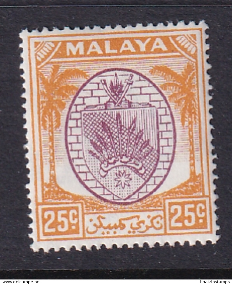 Negri Sembilan: 1949/55   Arms     SG55    25c   MNH - Negri Sembilan