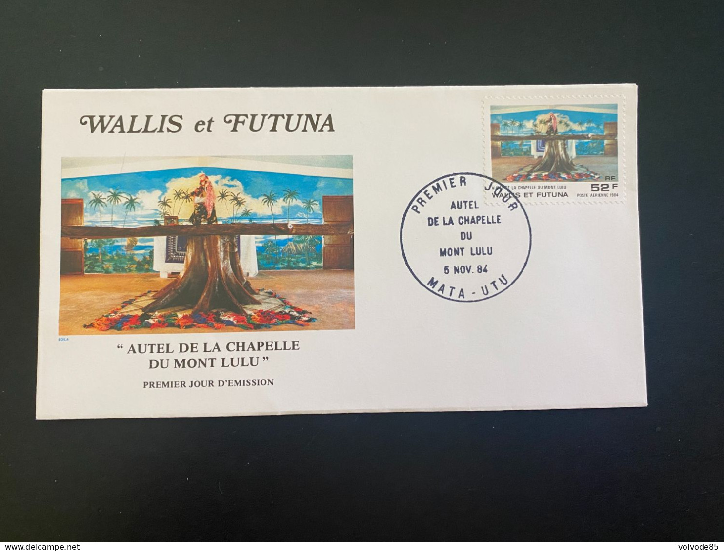 Enveloppe 1er Jour "Autel De La Chapelle Du Mont Lulu" 05/11/1984 - PA142 - Wallis Et Futuna - FDC