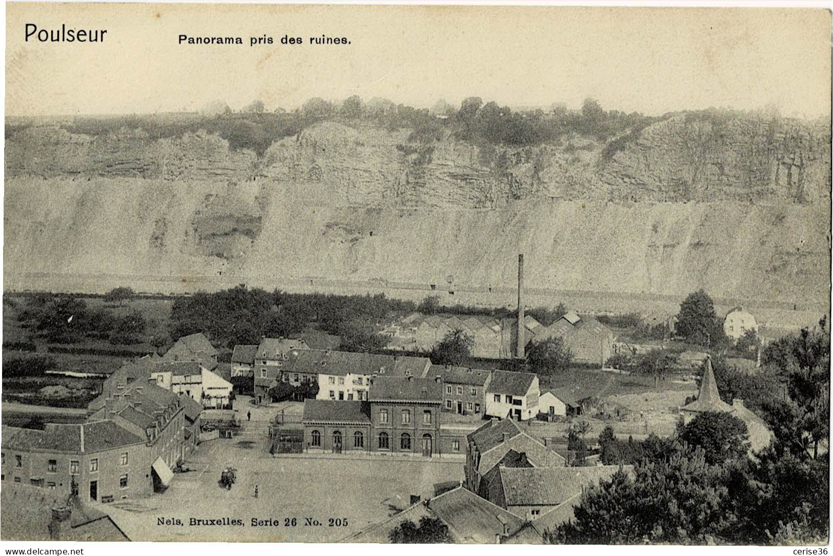 Poulseur Panorama Pris Des Ruines Ed. Nels Bruxelles Série 26 N° 205 Avec Publicité Au Verso - Comblain-au-Pont