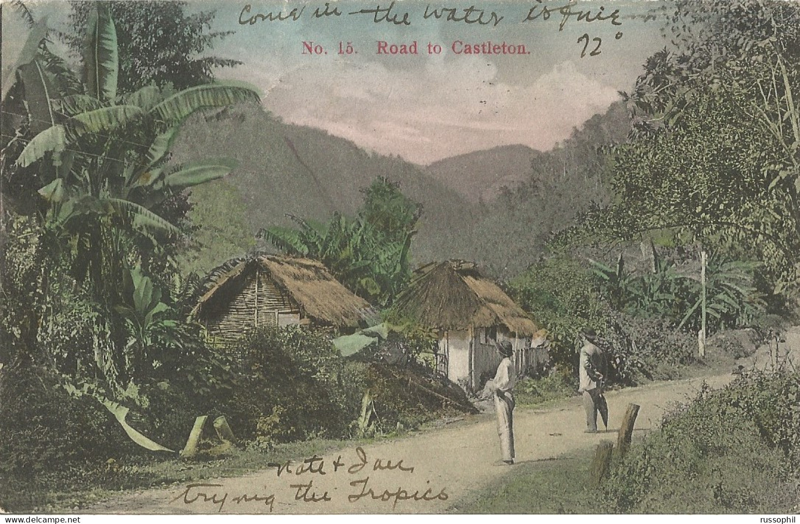 JAMAICA - ROAD TO CASTLETON - PUB. DUPERLY N° 15 - 1906 - Jamaïque