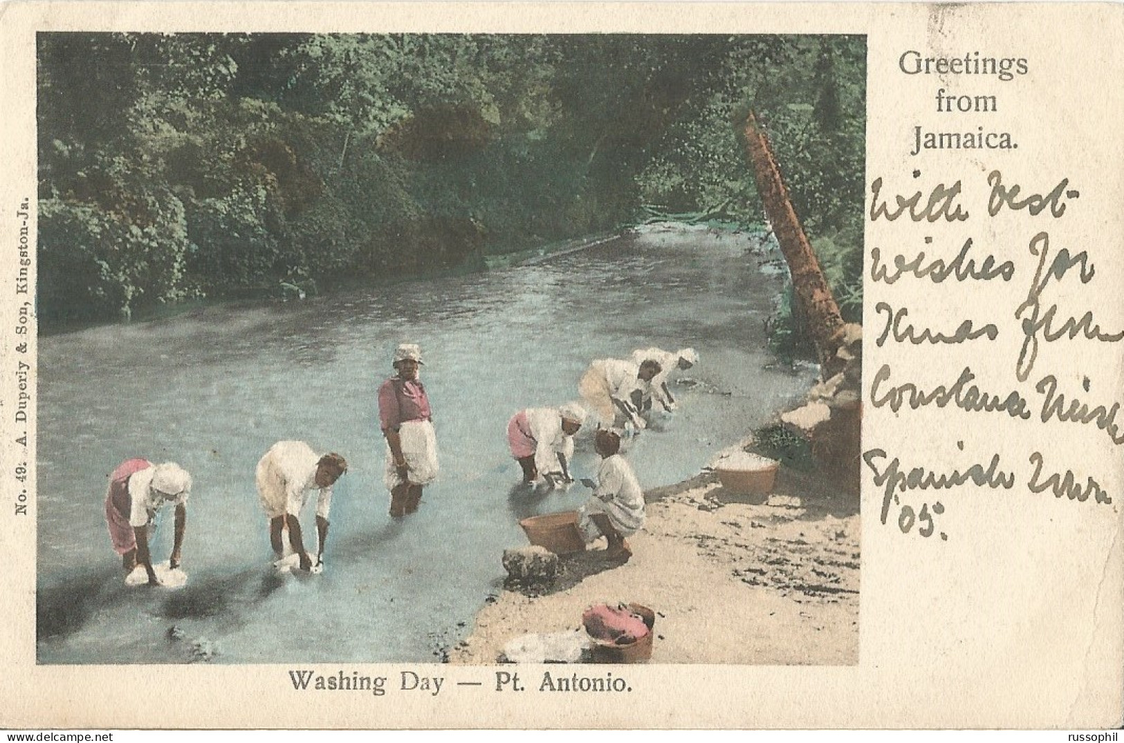 JAMAICA - WASHING DAY - PT ANTONIO - PUB. DUPERLY - 1905 - Jamaica