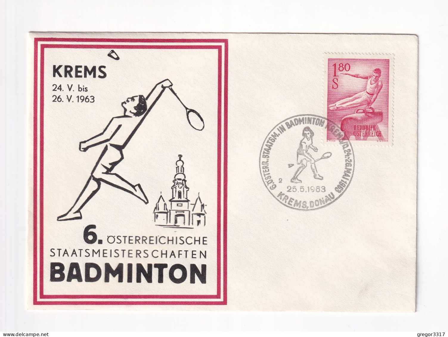 E6005) KREMS 25.5.1963 - 6. Österreichische Staatsmeisterschaftein BADMINTON - - Altri & Non Classificati