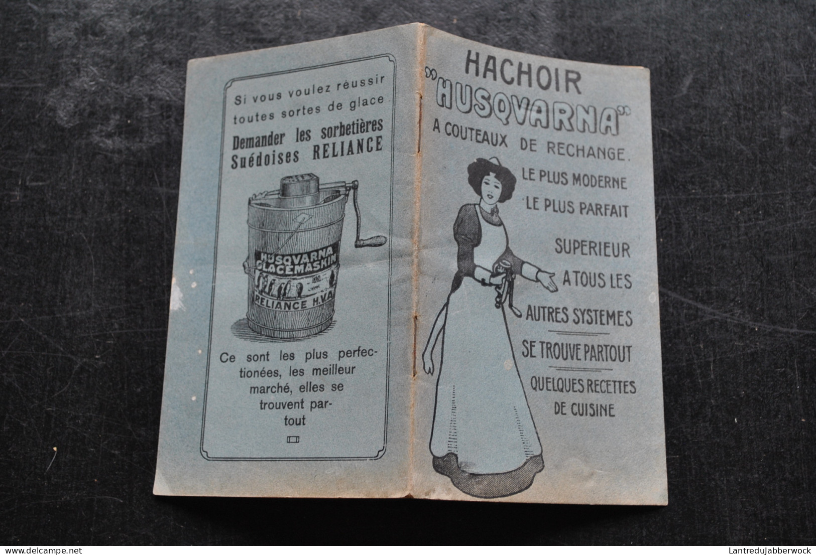 Hachoir HUSQVARNA à Couteaux De Rechange 1926 Publicité Pub Plaquette Publicitaire RARE - Sonstige & Ohne Zuordnung