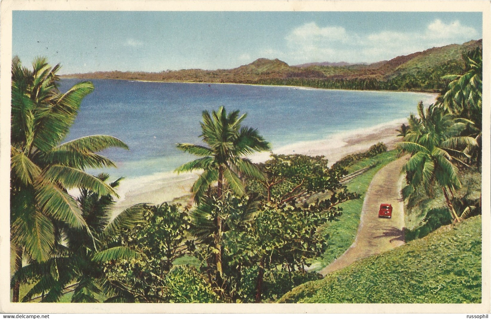 JAMAICA - TYPICAL OF JAMAICA'S COASTAL SCENERY. THIS STRETCH LIES BETWEEN ANNOTTO BAY AND KINGSTON  - 1953 - Jamaica