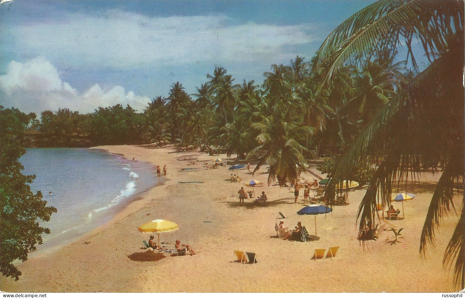 JAMAICA - BEACH AT JAMAICA INN - OCHO RIOS  - PUB. NOVELTY TRADING CO. - 1963 - Jamaica