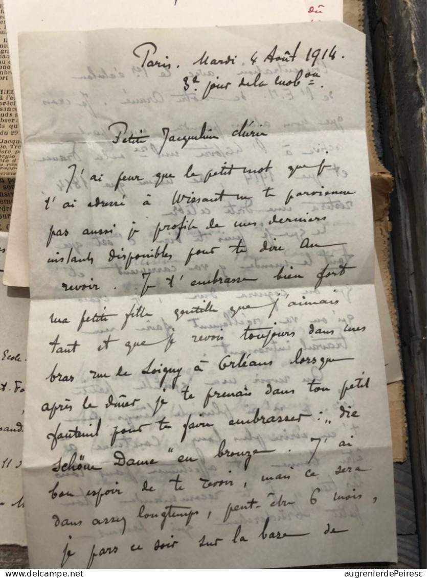 Lettres Du Chef De Bataillon Henri Paul Malezieux, Chef De Bataillon Du 108eme RI Mort Pour La France 1915 - 1914-18