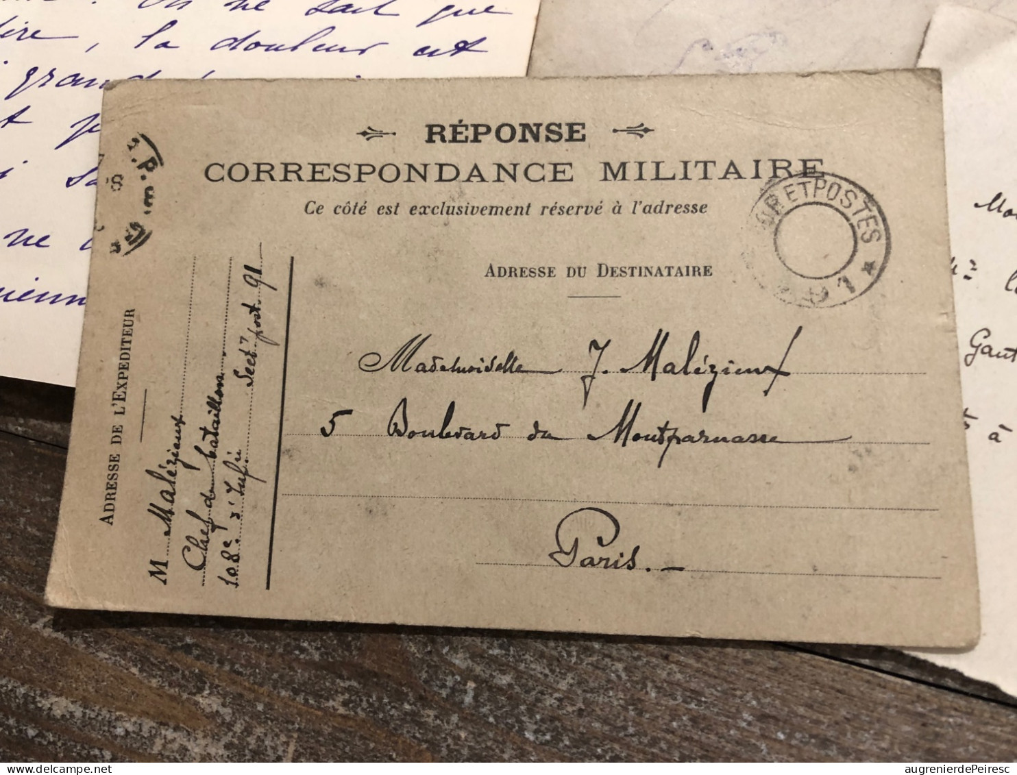 Lettres Du Chef De Bataillon Henri Paul Malezieux, Chef De Bataillon Du 108eme RI Mort Pour La France 1915 - 1914-18