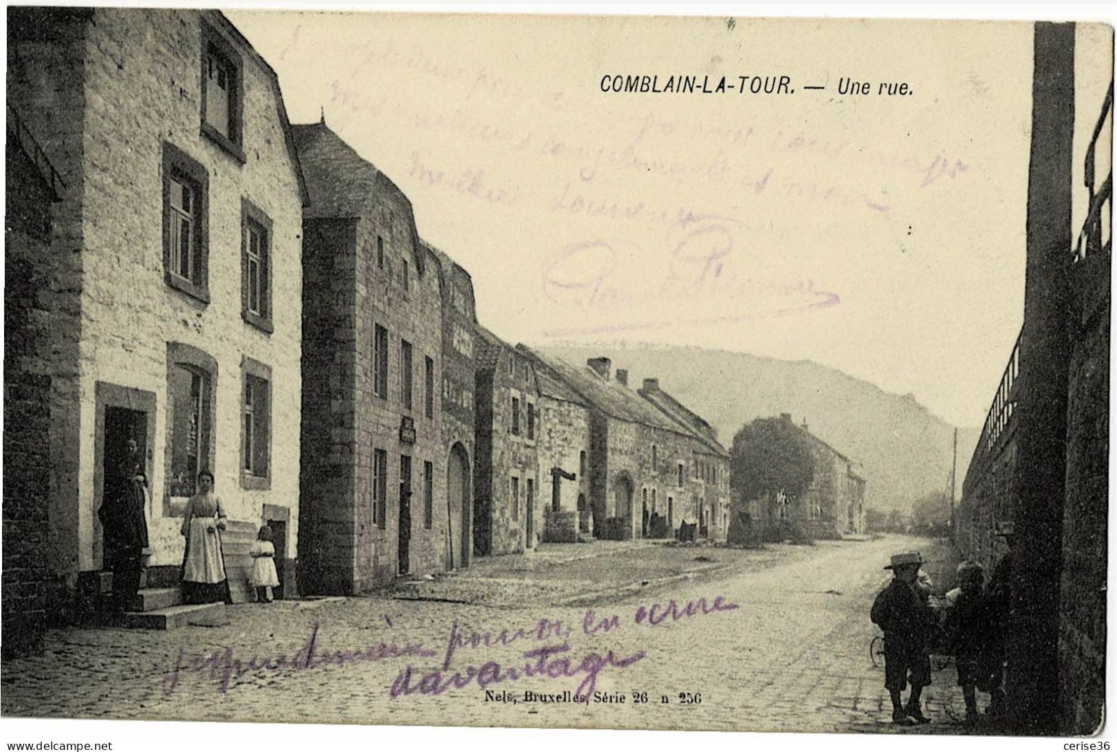 Comblain-la-Tour Une Rue  Circulée En 1905 Ed.Nels Bruxelles Série 26 N° 256 Circulée En 1905 - Hamoir