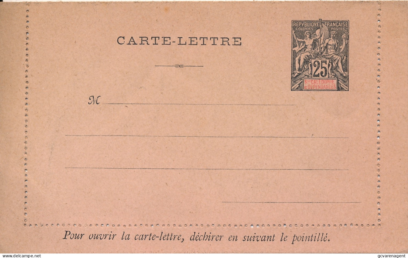 Nouvelle Caledonie       Carte Lettre Entier Postal - Zonder Classificatie