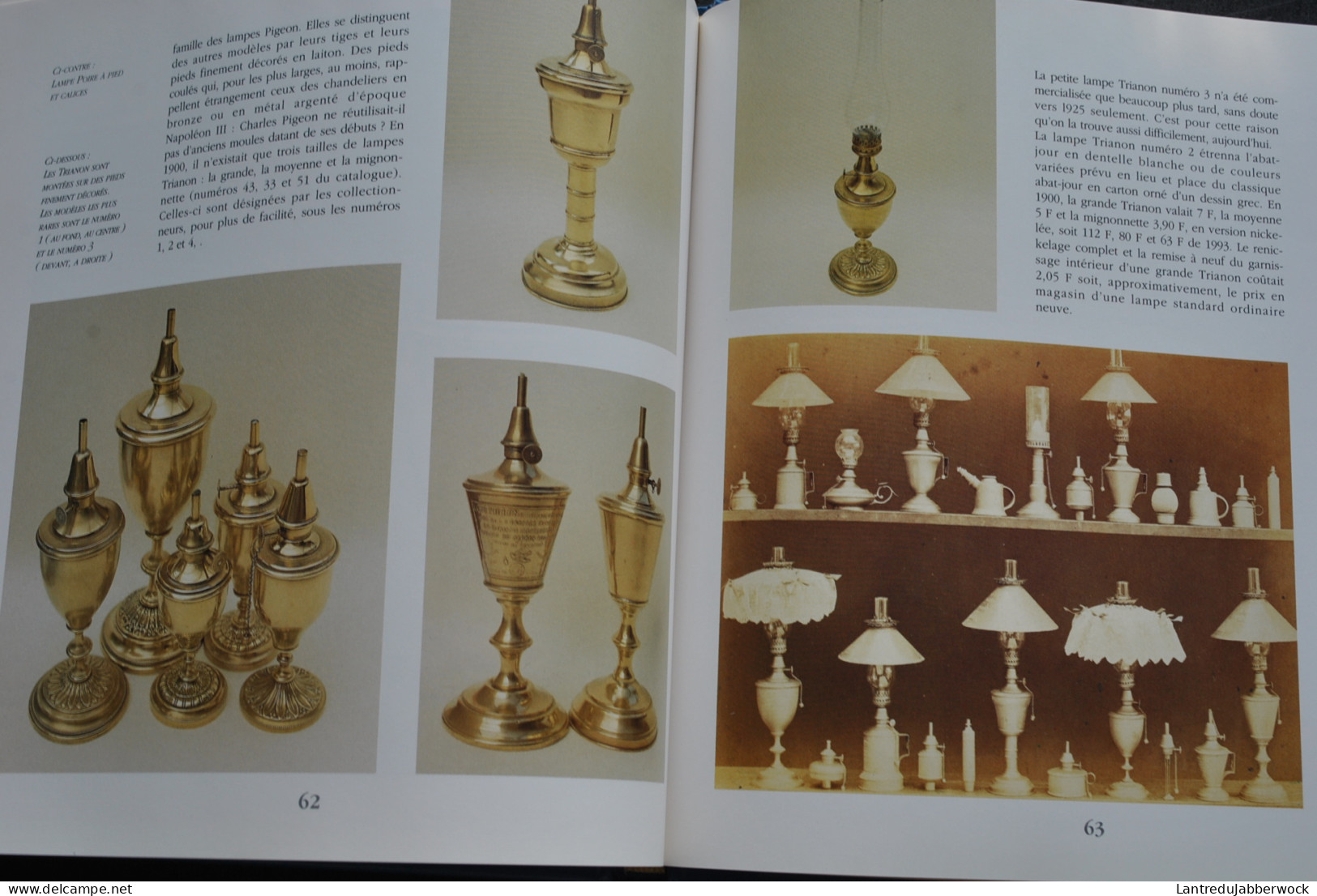 Charles PIGEON Lampes et Réchauds Editions du Collectionneur 1993 - Fonte moulée lampe de sécurité cuivre merveilleuse