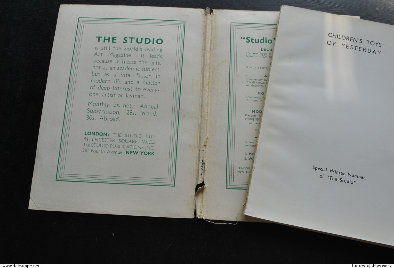 Children's Toys Of Yesterday - Holme C. Geoffrey Editor The Studio London 1932 Dolls Mechanical Wooden Animals Soldiers - Other & Unclassified