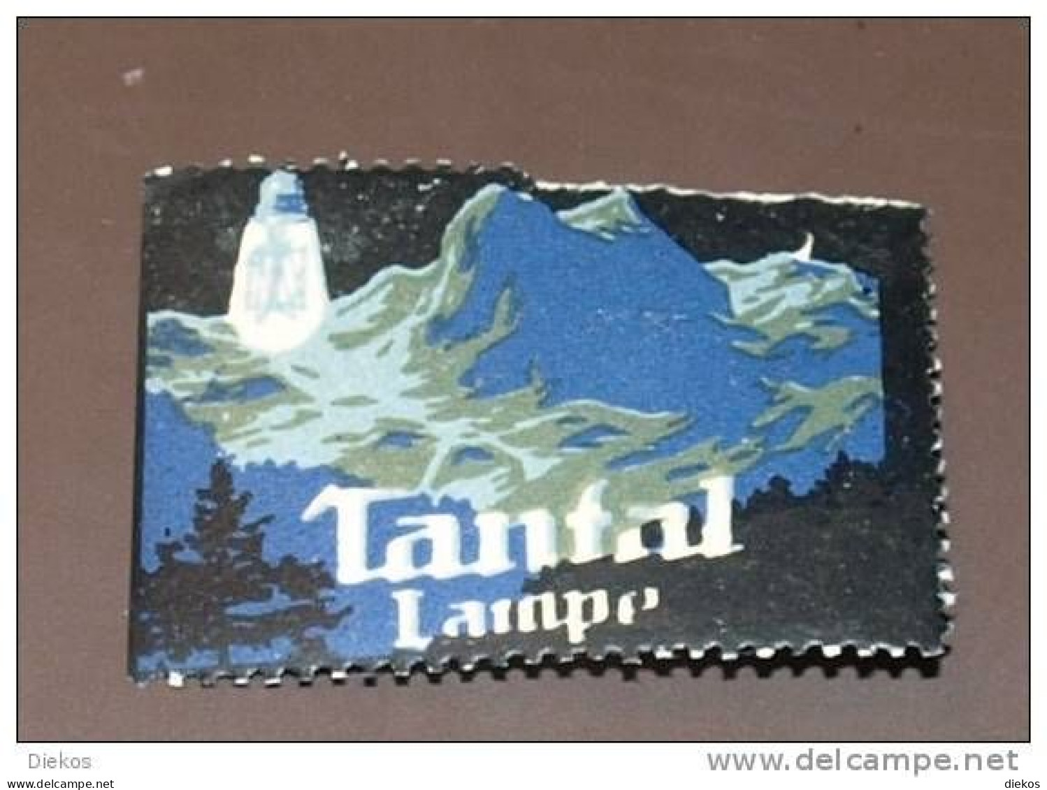 Werbemarke Cinderella Poster Stamp Tantal Lampe Berge  #596 - Cinderellas