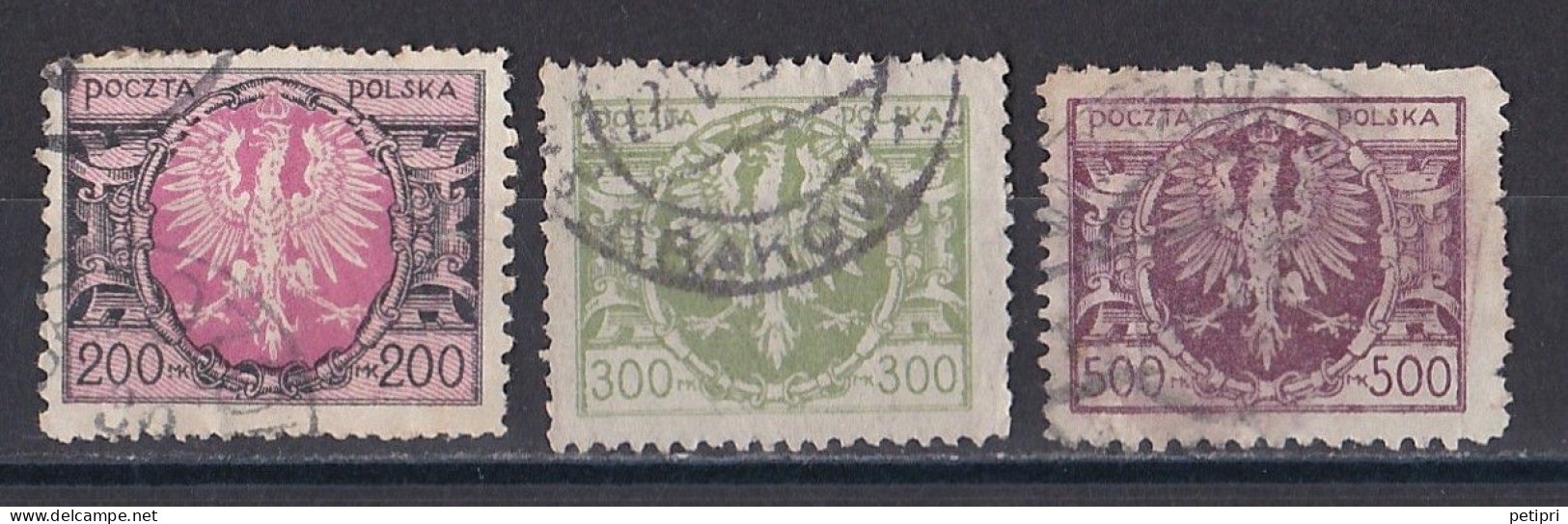Pologne - République  1919  -  1939   Y & T N °  262   263   265  Oblitérés - Used Stamps