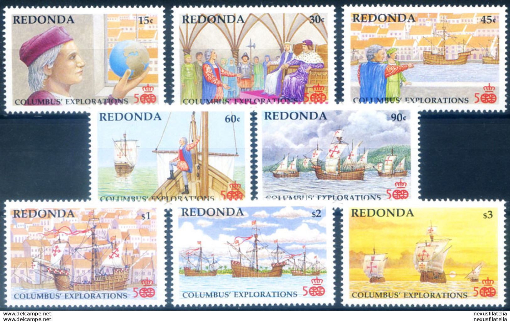 Redonda. Cristoforo Colombo 1988. - Antigua And Barbuda (1981-...)