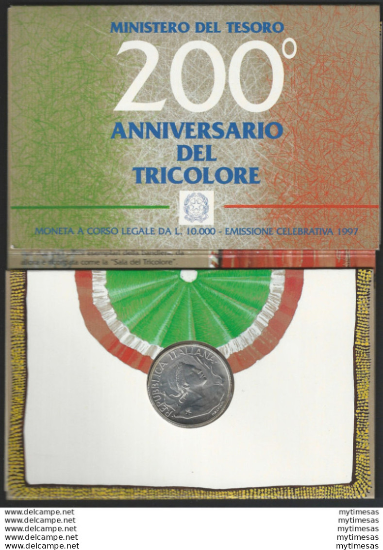 1997 Italia Lire 10.000 Silver 200 Tricolore FDC - BU - Otros & Sin Clasificación