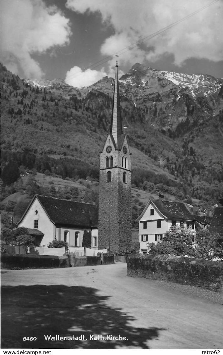 WALLENSTADT ► Dorfpartie Bei Der Kath.Kirche Anno 1938 - Walenstadt