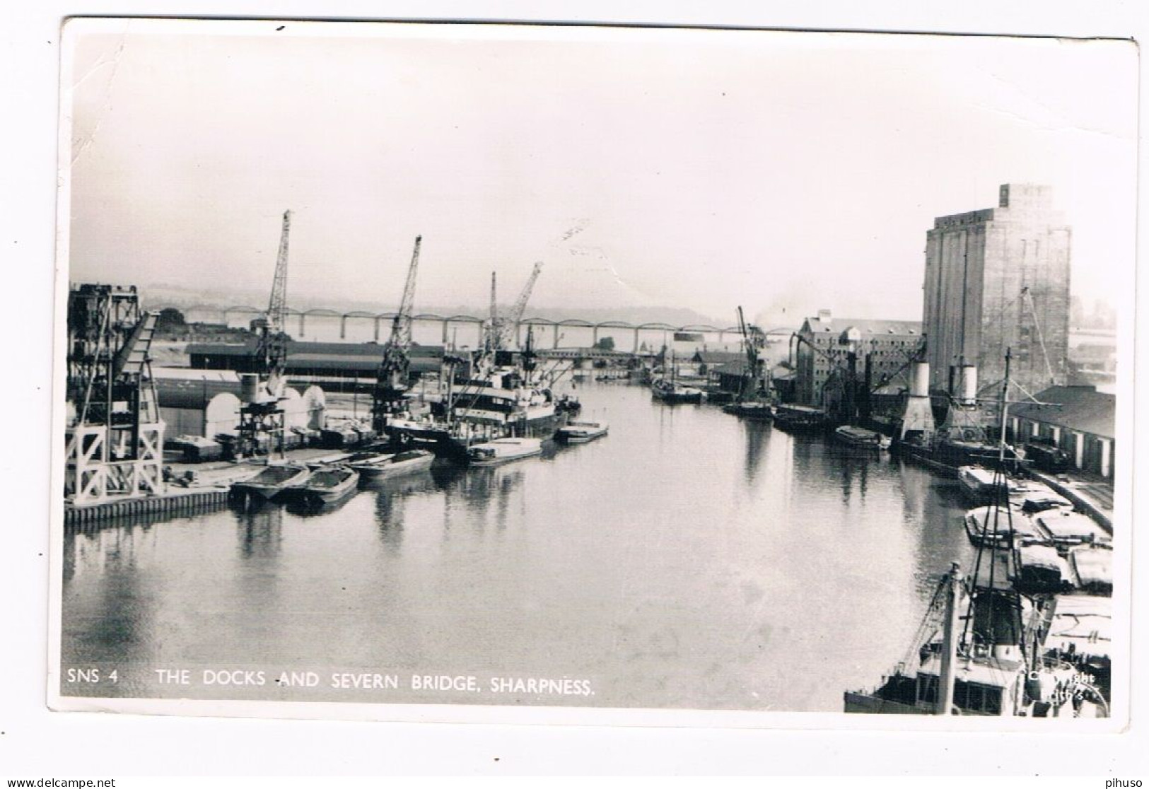 UK-4109  SHARPNESS : The Docks And Severn Bridge - Andere & Zonder Classificatie