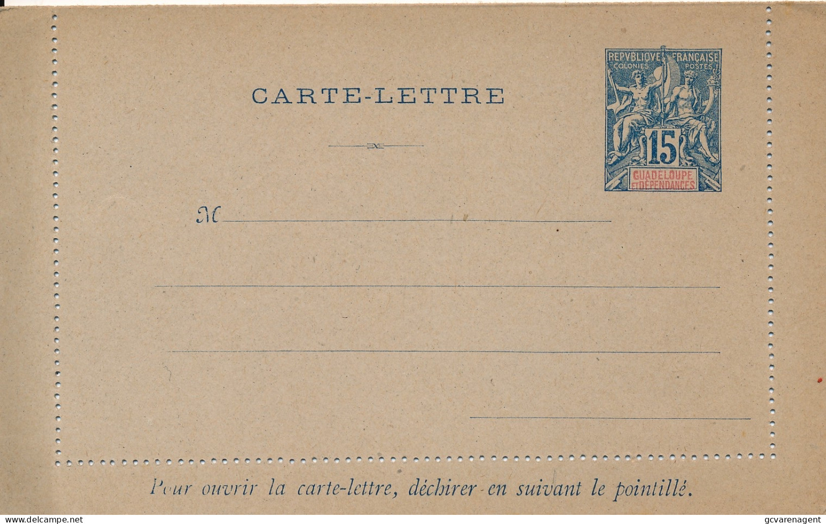 Guadeloupe      Carte Lettre Entier Postal - Briefe U. Dokumente