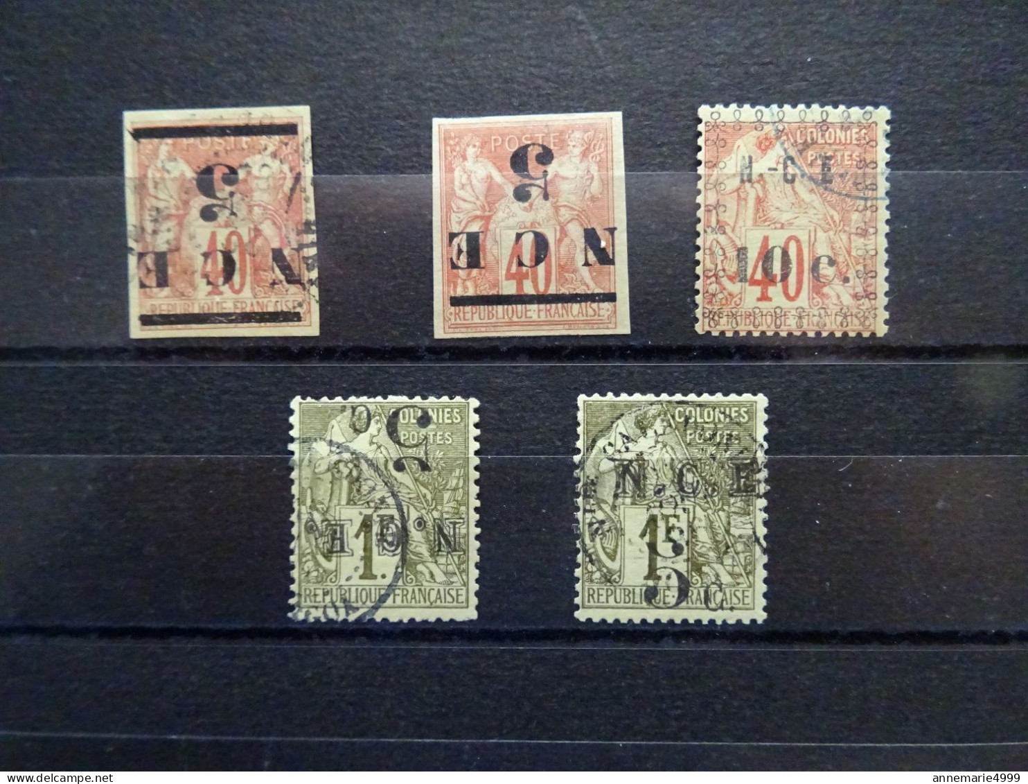 NOUVELLE CALEDONIE Lot 6   6a   10   10a   13    Cote 235€ Voir Scan - Usados