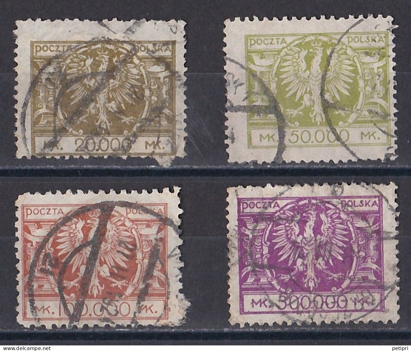 Pologne - République 1919  -  1939   Y & T N °  278   280   281   283   Oblitéré - Used Stamps