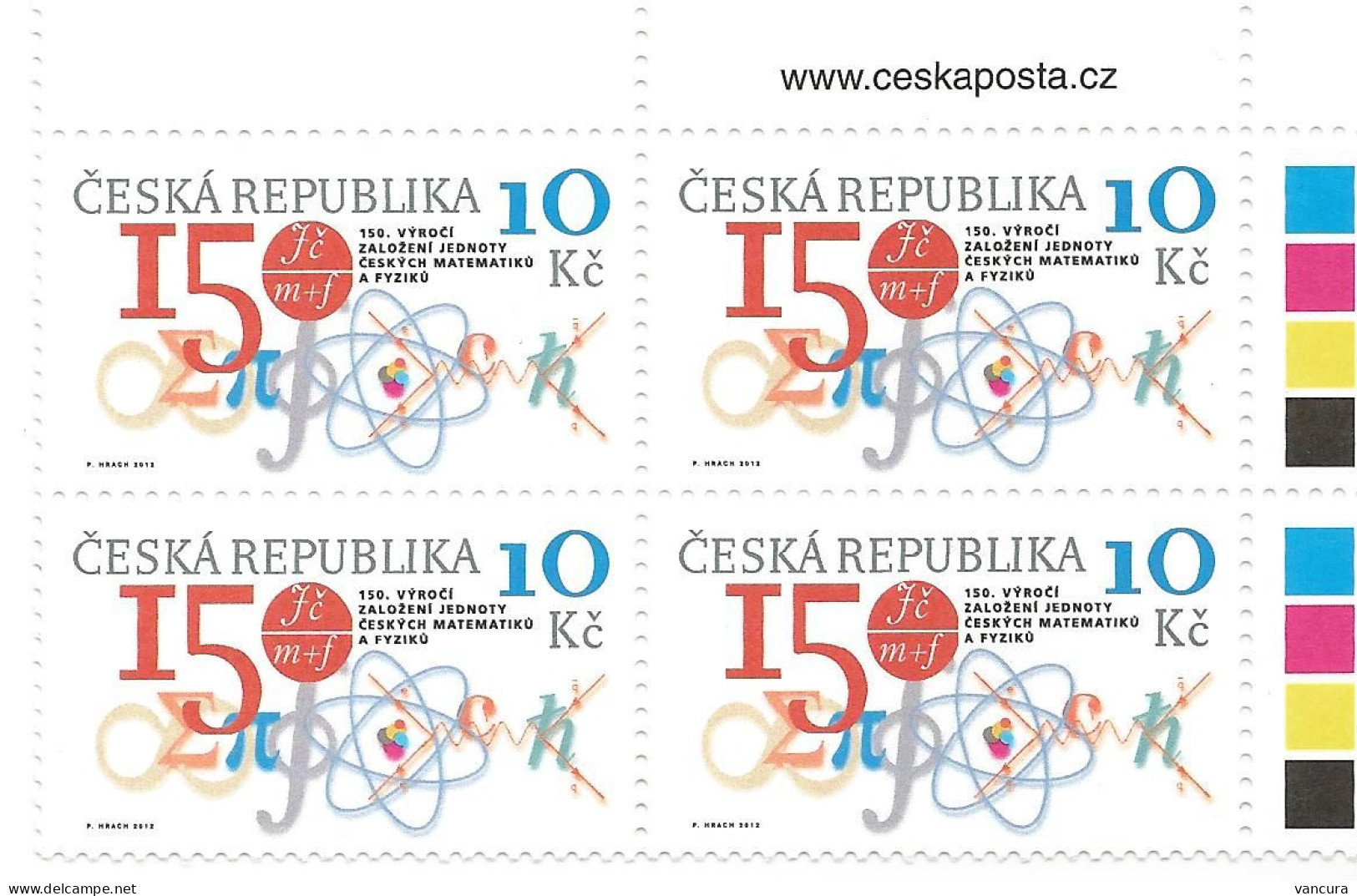 714 Czech Republic Union Of The Czech Mathematicians And Physicists Anniversary 2012 - Unused Stamps