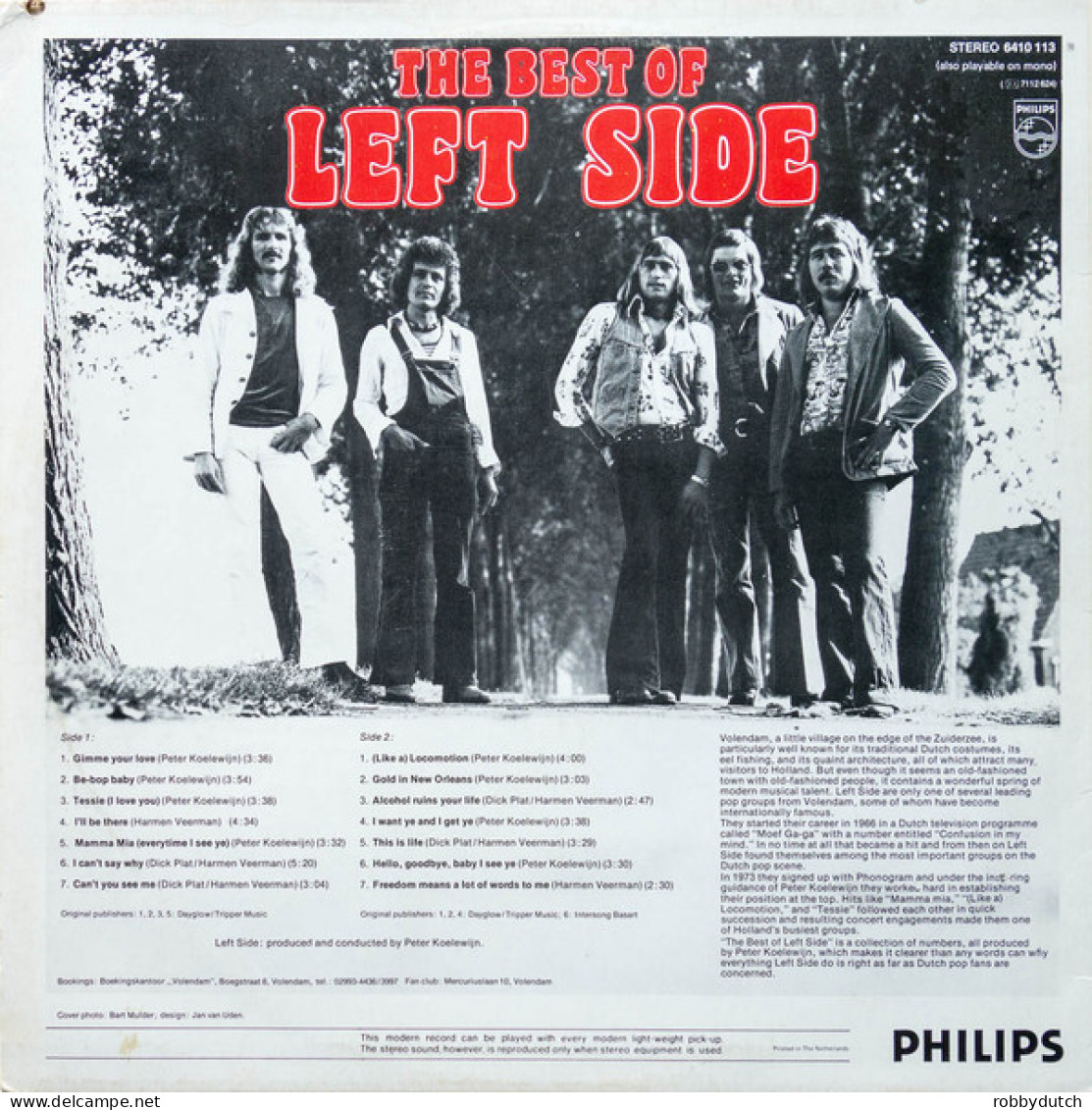 * LP *  THE BEST OF LEFT SIDE (Holland 1975) - Disco & Pop