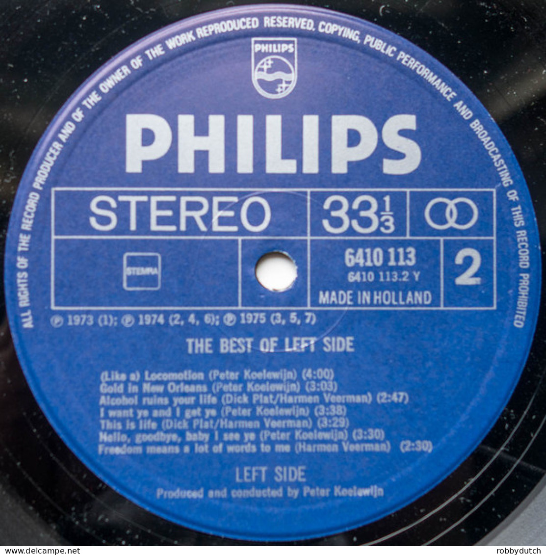 * LP *  THE BEST OF LEFT SIDE (Holland 1975) - Disco & Pop