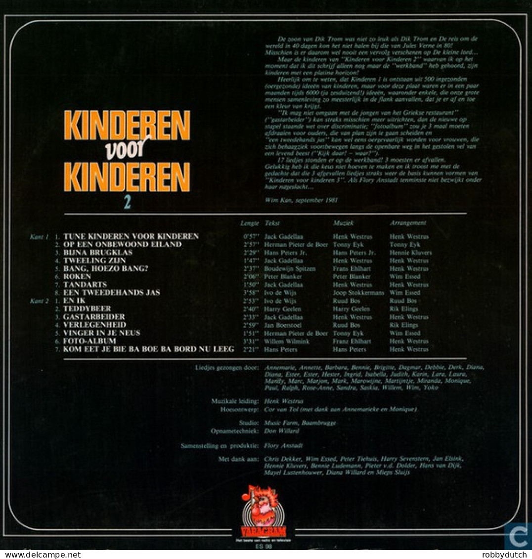 * LP *  KINDEREN VOOR KINDEREN 2 (Holland 1981) - Kinderen