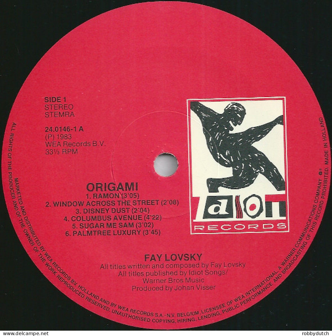 * LP *  FAY LOVSKY - ORIGAMI (Holland 1983 EX-) - Disco & Pop