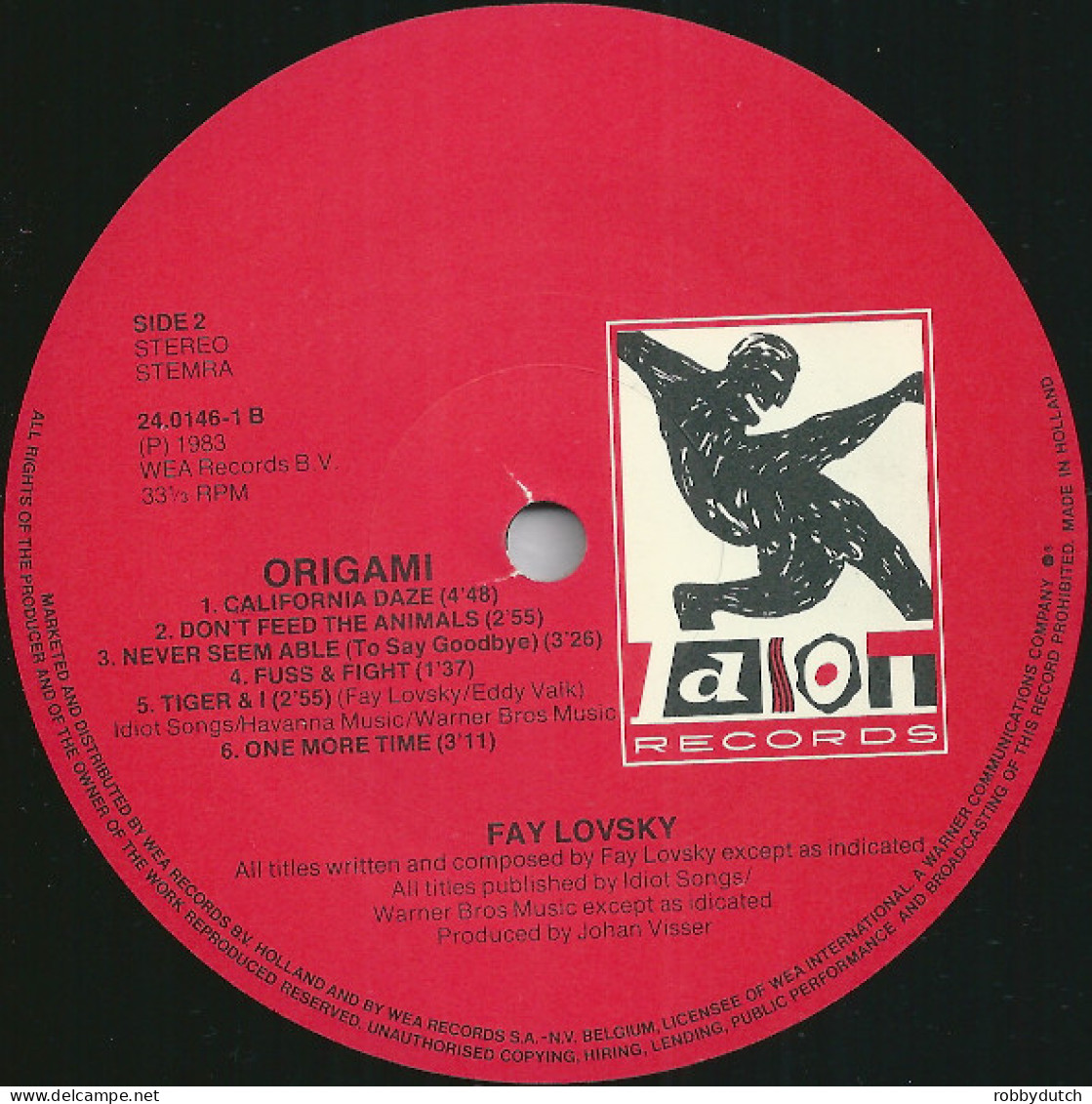 * LP *  FAY LOVSKY - ORIGAMI (Holland 1983 EX-) - Disco, Pop