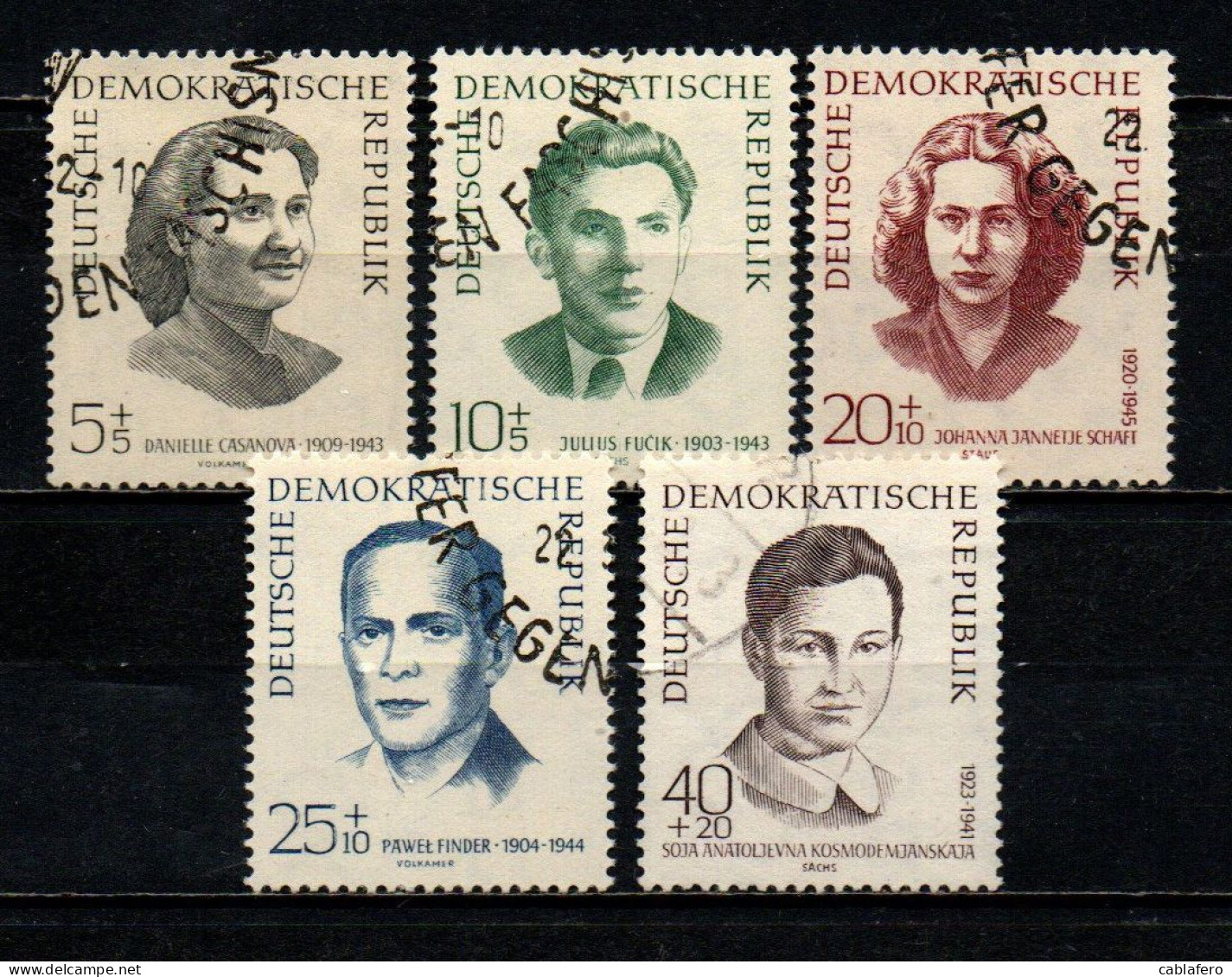 DDR - 1962 - ANTIFASCISTI DI ALTRE NAZIONI CADUTI DURANTE LA SECONDA GUERRA MONDIALE - USATI - Used Stamps