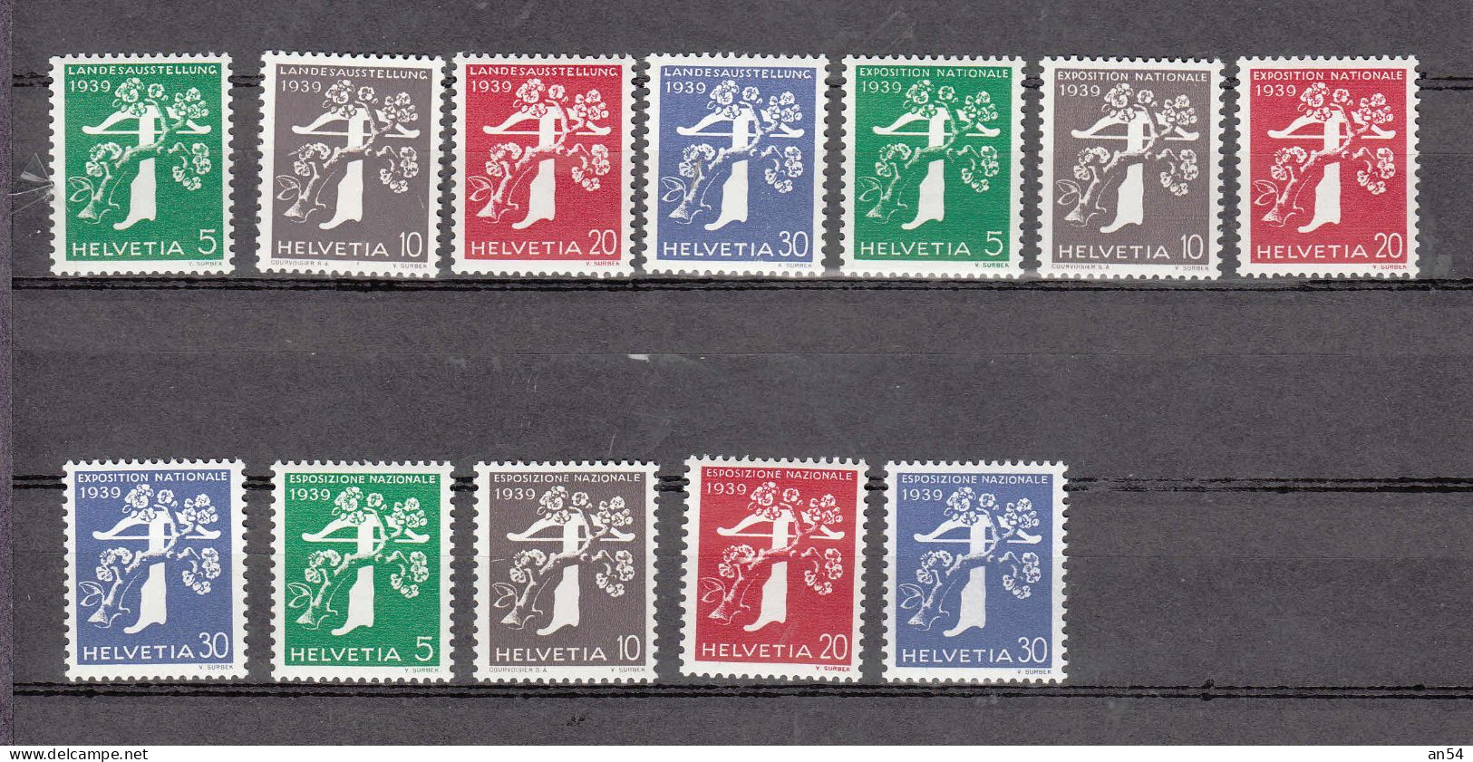 1939  N°  LOT     NEUFS **      COTE 60.00    CATALOGUE SBK - Nuovi