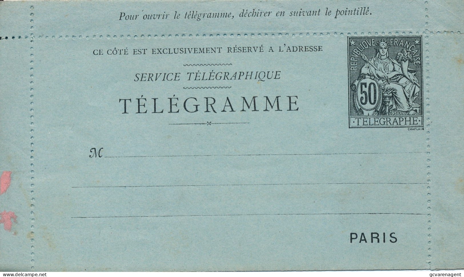 SERVICE TELEGRAPHIQEU    TELEGRAMME    2 SCANS - Telegraph And Telephone