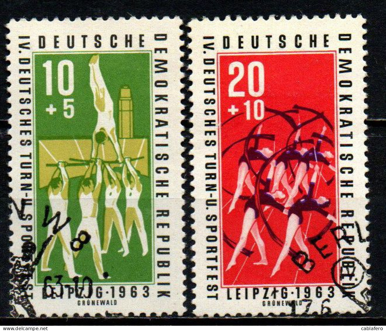 DDR - 1963 - QUARTA EDIZIONE DEI GIOCHI SPORTIVI - USATI - Used Stamps