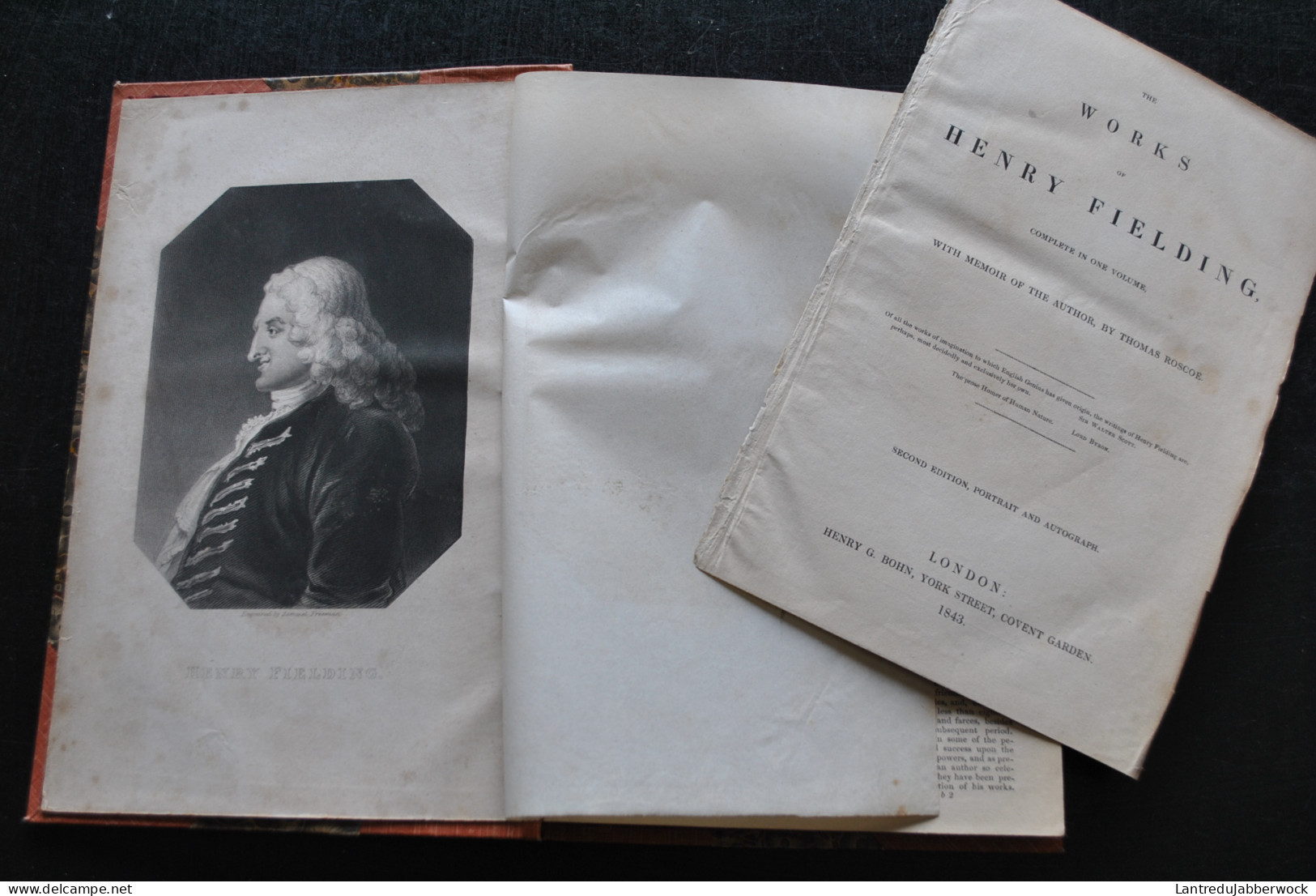 The Works Of Henry FIELDING Complete In One Volume With Memoir Of The Author By Thomas ROSCOE Henry G. BOHN 1843 2nd Ed. - Literatuur