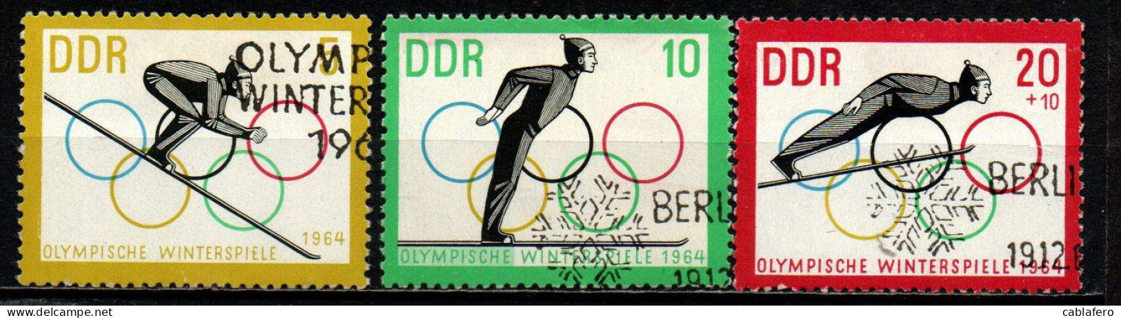 DDR - 1963 - GIOCHI OLIMPICI INVERNALI A INNSBRUCK - USATI - Used Stamps