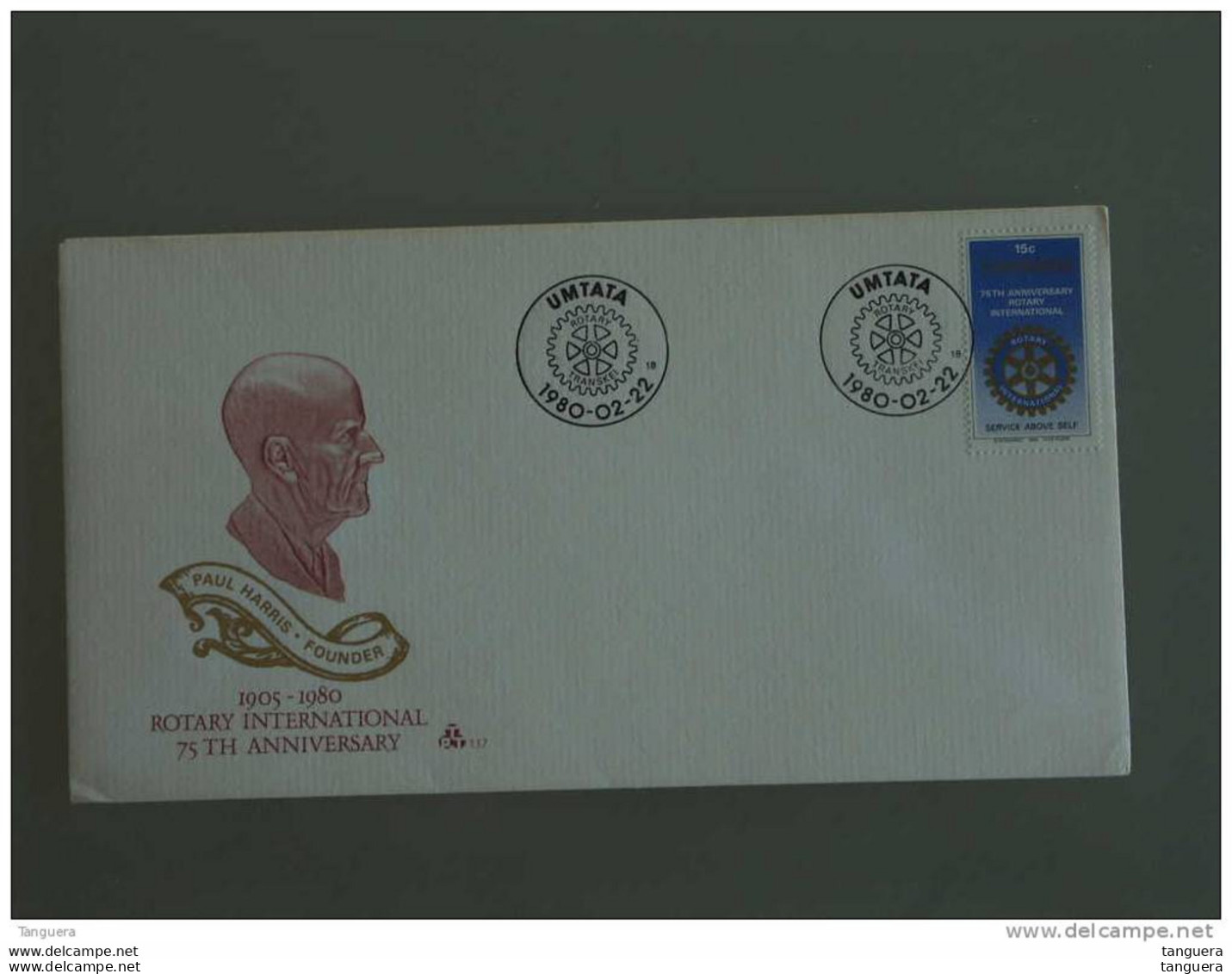 Transkei 1980 FDC 75 Jaar Anniversaire Rotary International Yv 70 - Rotary, Lions Club