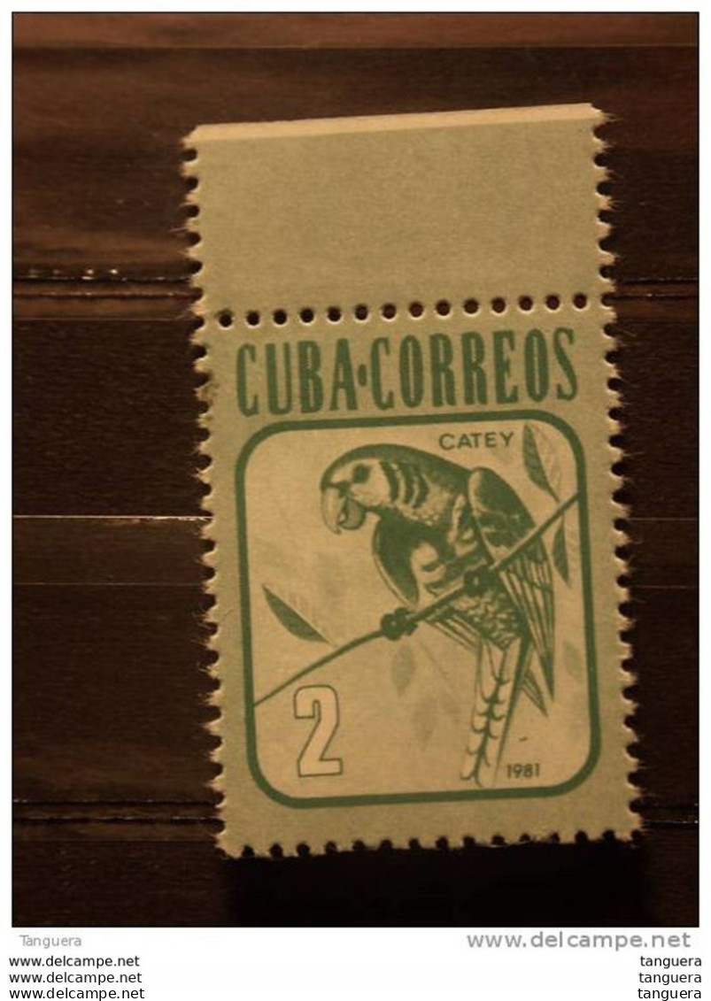 Cuba 1981 Serie Courante Faune Perroquet Papegaai Yv 2317 MNH ** - Neufs