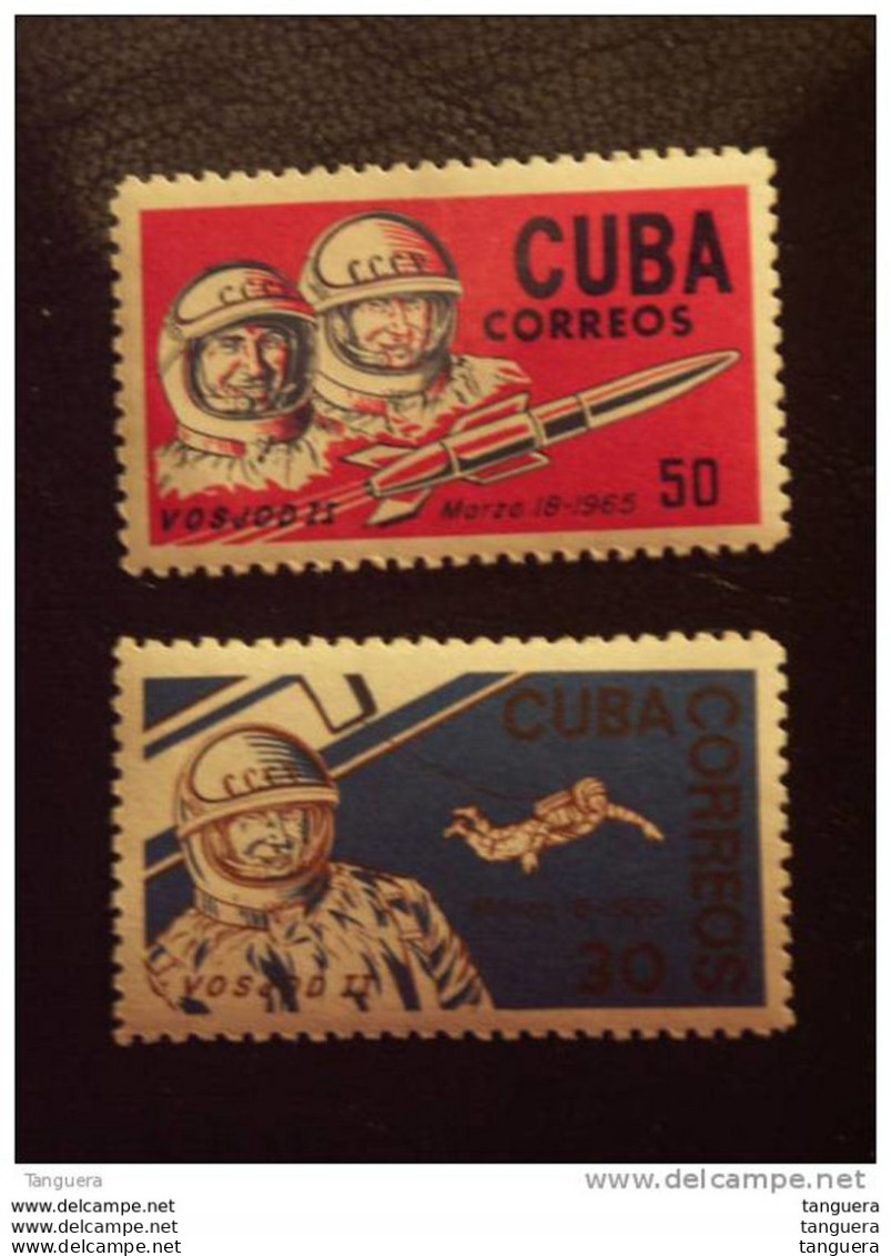 Cuba 1965 Vol De Voskhod 2 Leonov Belaiev Yv 839-840 MNH ** - Neufs