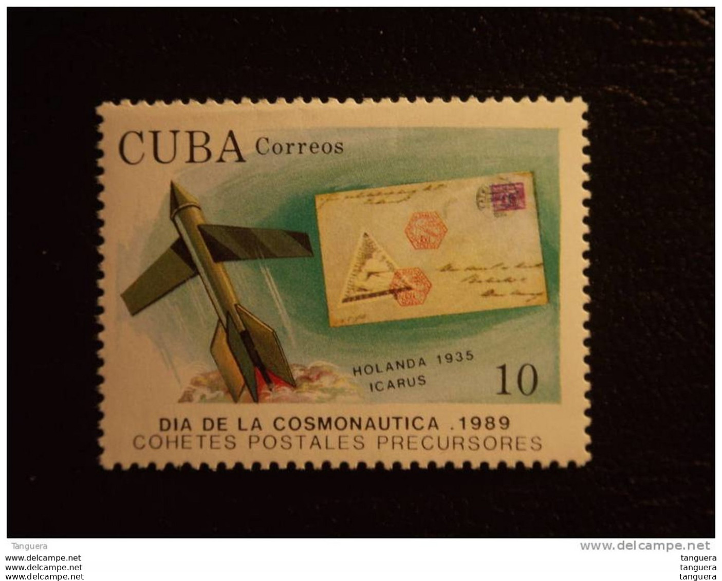 Cuba 1989 Transport Postal Par Fusées Pli 1935 Pays-Bas Brief Nederland Yv 2930 MNH ** - Unused Stamps